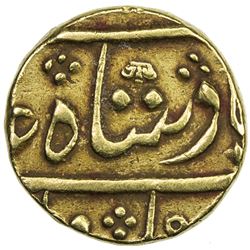 BOMBAY PRESIDENCY: AV mohur (11.59g), "Surat", year 46. VF-EF