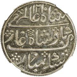 BOMBAY PRESIDENCY: AR rupee (11.67g), "Surat", AH1215 year 46. NGC PF64