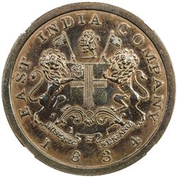 BOMBAY PRESIDENCY: AE half anna (12.82g), 1834//AH1249. NGC PF62