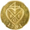 Image 1 : BOMBAY PRESIDENCY: gilt AE 2 pice, [Soho mint], 1791. NGC PF64