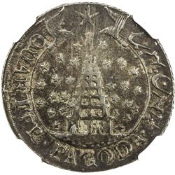 MADRAS PRESIDENCY: AR 1/4 pagoda, ND (1807). NGC EF40