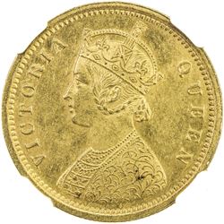 BRITISH INDIA: Victoria, Queen, 1837-1876, AV mohur, 1862(c). NGC MS61