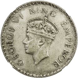 BRITISH INDIA: George VI, 1937-1947, AR rupee, 1939(b). NGC AU55