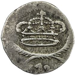 GOA: Joao V, 1706-1750, AR tanga (1.17g), 1726. VF