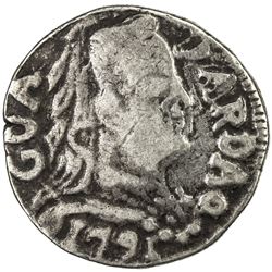 GOA: Maria I, 1786-1799, AR pardao (5.26g), 1791. VF