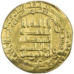 ABBASID: al-Qahir, 932-934, AV dinar (4.14g), Hamadan, AH321. EF