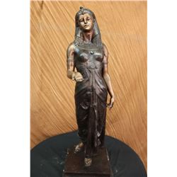 Art Nouveau Deco Bronze Egyptian Revival Royal Princess 35" Tall Figural Prince