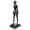 Image 9 : Ballerina Bronze Sculpture on black marble base
