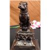 Image 8 : Labrador Puppy Dog Bronze Sculpture on marble base