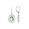 Image 1 : SS MINTGREEN QUARTZ / DIA WIRE WRAPPED LEVERBK EAR (#7044MGQ)
