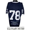 Image 1 : Mike Munchak Signed Penn State Nittany Lions Navy Custom Jersey HOF 2001 W/ Embroidered Stats- Tri-S