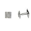Image 1 : Sterling Silver White CZ Cufflink