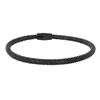 Black Over Stainless Steel Mesh Magnet Bangle Bracelet- 7
