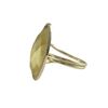 Image 2 : Citrine Cat's Eye Semi Precious Faceted Stone With CZ Border, On Gold Plated Sterling Silver Adjusta