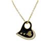 Image 1 : BLK/WHT ENAMEL HEART PEND