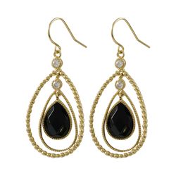 Vermeil-CZ Eurowire Earrings