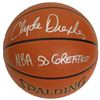 Image 1 : Clyde Drexler Signed Spalding NBA Indoor/Outdoor Basketball W/NBA 50 Greatest