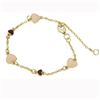Image 1 : Sterling Silver Enamel Heart Gold Bracelet