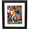 Image 1 : Geno Smith Signed West Virginia Mountaineers 8X10 Photo Custom Framed (Gold Jersey)- JSA Hologram