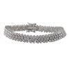 Image 1 : Sterling Silver Three Row CZ Bracelet With Safety Lock -7.25
