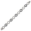 Image 2 : Sterling Silver CZ Circle Bracelet With Black And White Czs