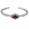 Image 1 : SS GARNET / FIRE OPAL / WHITE TOPAZ CUFF BANGLE (#10212MUL)