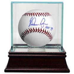 Nolan Ryan Signed Official Major League Baseball HOF 99 W/ Glass Case- Steiner Hologram (Texas Range