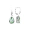 Image 1 : SILVER PS MINTGREEN QUARTZ / DIAMOND LEVERBK EARRINGS (#6743SPMGQ)