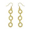 Image 1 : Gold Plated Brass Hanging Ovals Fish Hook Earrings