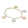 Image 1 : Tri Color Hearts Charm Bracelet