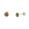 Image 1 : Sterling Silver Lav Shamballa Half Ball Earrings