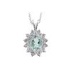 Image 1 : SS AQUAMARINE / WHITE TOPAZ PENDANT (#9262AQWT)