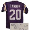 Image 1 : Billy Cannon Signed LSU Tigers XL TB Purple Custom Jersey W/ Dual Heisman Trophy 1959 & HOF