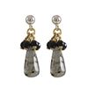 Image 1 : Labradorite(Grey) Combination Semi Precious Stones On Gold Filled Post Earrings, 1