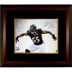 Terrell Suggs Signed Baltimore Ravens 16X20 Photo Black Jersey Yell Custom Framed