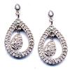 Image 1 : Sterling Silver-CZ Post Earring