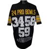 Image 1 : Pittsburgh Steelers Signed Linebacker Greats Black TB Prostyle Jersey 3 Sig W/Insc W/Embroidered Sta