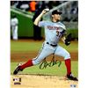 Image 1 : Stephen Strasburg Signed Nationals Road Game Pitching Action 8X10 Photo