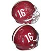 Image 1 : Alabama Crimson Tide Signed Full Size Speed Authentic Riddell Helmet #16 2 Sig/2Insc- Mccarron Holog
