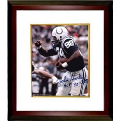 John Mackey Signed Baltimore Colts HOF 8X10 Photo Custom Framed