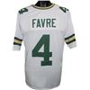Image 1 : Brett Favre Green Bay Packers Unsigned White Prostyle Jersey XL