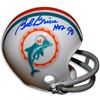 Image 1 : Bob Griese Signed Miami Dolphins 2Bar Throwback Mini Helmet HOF 90