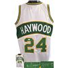 Image 1 : Spencer Haywood Signed Seattle Supersonics White TB Prostyle Jersey HOF 15- JSA Hologram