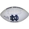 Johnny Lattner Signed Notre Dame Fighting Irish White Logo Football Heisman 53 (Left Side Sig)