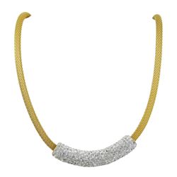 Gold Stainless Steel Mesh Magnet Necklace