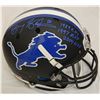 Barry Sanders Signed Detroit Lions Custom Black Matted Full Size Replica Helmet W/1989 ROY, 1997 MVP