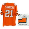 Barry Sanders Signed Oklahoma State T/B Orange Premier Jersey W/Heisman 88