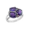 Image 1 : SILVER AMETHYST / RHODOLITE RING - Size 7 (#8874MUL)