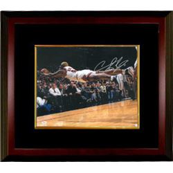 Dennis Rodman Signed Chicago Bulls 16X20 Photo Custom Framed Diving (Silver Sig)- JSA Hologram