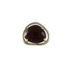 Image 1 : Red Jasper 15X18mm Semi Precious Stone, Set In Gold Tone Sterling Silver Ring Size 9